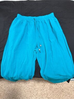 Vintage Teal Women's Straight Leg Beach Pants